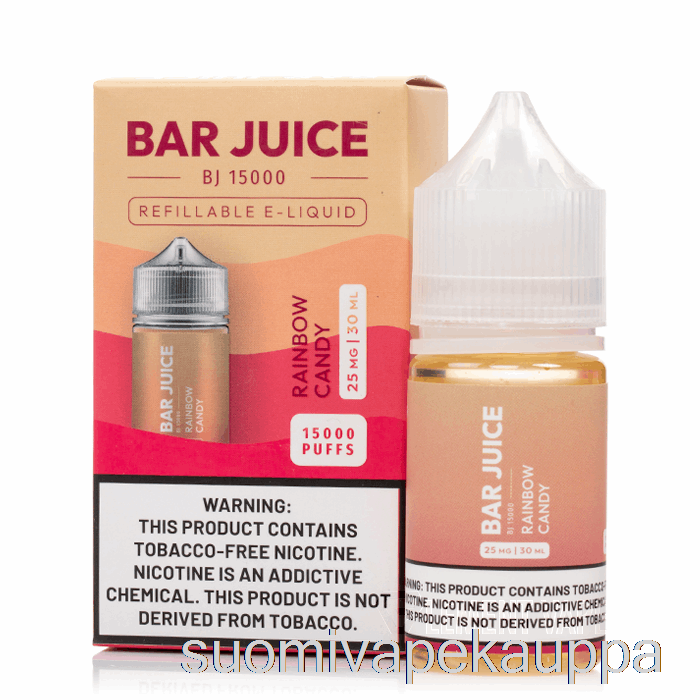 Vape Netistä Sateenkaarikaramelli - Patukkamehu - 30ml 50mg